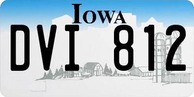 IA license plate DVI812