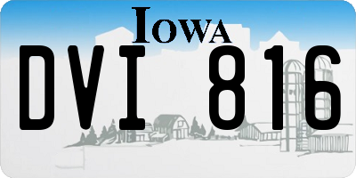 IA license plate DVI816