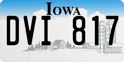 IA license plate DVI817