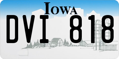 IA license plate DVI818