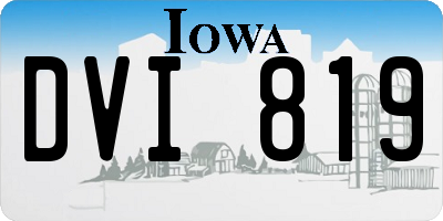 IA license plate DVI819