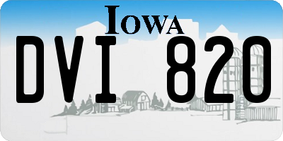 IA license plate DVI820
