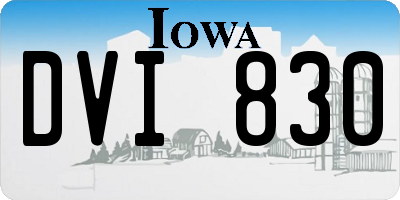 IA license plate DVI830