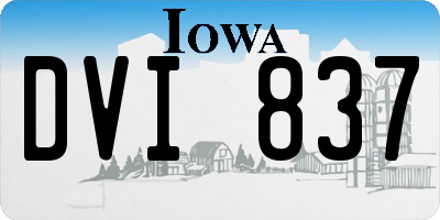 IA license plate DVI837