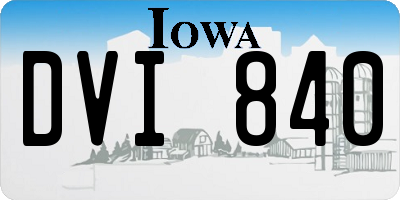 IA license plate DVI840