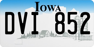 IA license plate DVI852