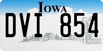 IA license plate DVI854
