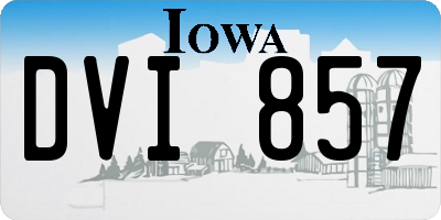 IA license plate DVI857