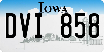 IA license plate DVI858