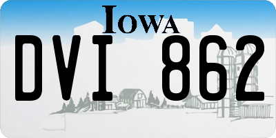 IA license plate DVI862