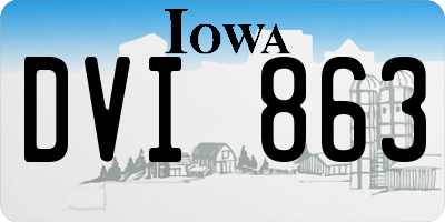 IA license plate DVI863