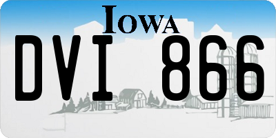 IA license plate DVI866
