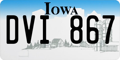 IA license plate DVI867