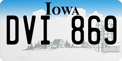 IA license plate DVI869