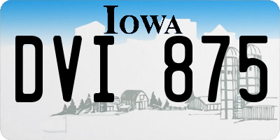 IA license plate DVI875