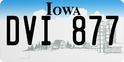 IA license plate DVI877