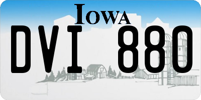 IA license plate DVI880