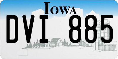 IA license plate DVI885