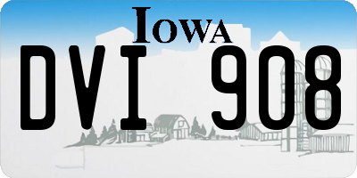 IA license plate DVI908