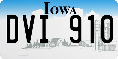 IA license plate DVI910