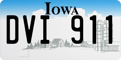 IA license plate DVI911