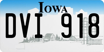 IA license plate DVI918