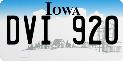 IA license plate DVI920
