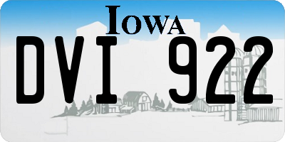 IA license plate DVI922