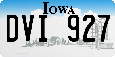 IA license plate DVI927