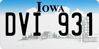 IA license plate DVI931