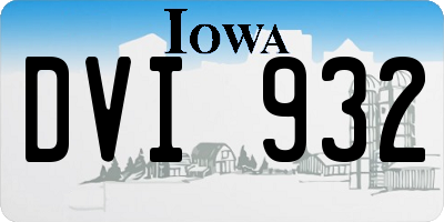 IA license plate DVI932