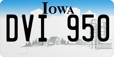 IA license plate DVI950