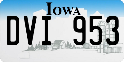 IA license plate DVI953