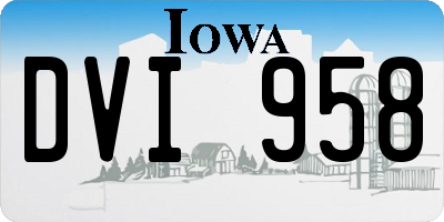 IA license plate DVI958