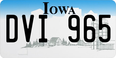 IA license plate DVI965