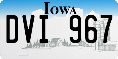 IA license plate DVI967