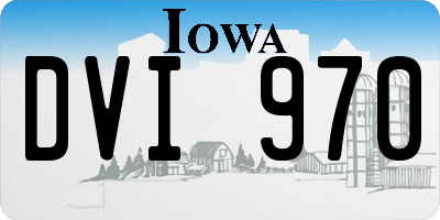 IA license plate DVI970