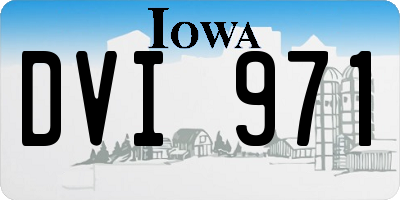 IA license plate DVI971