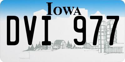 IA license plate DVI977