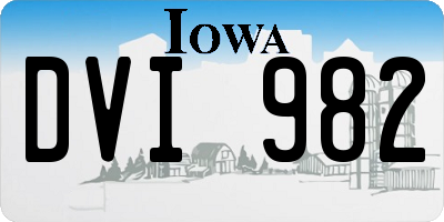 IA license plate DVI982