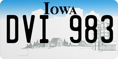 IA license plate DVI983