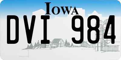 IA license plate DVI984