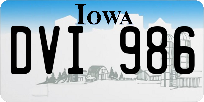 IA license plate DVI986