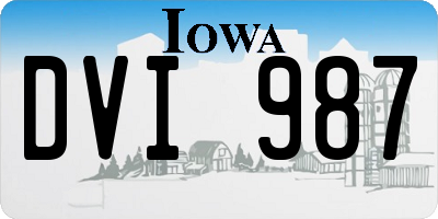 IA license plate DVI987