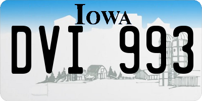 IA license plate DVI993