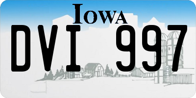 IA license plate DVI997