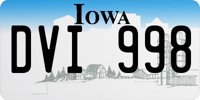 IA license plate DVI998