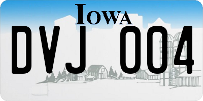 IA license plate DVJ004