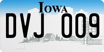 IA license plate DVJ009