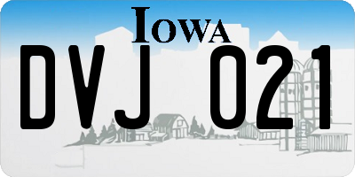 IA license plate DVJ021